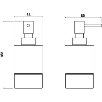 Дозатор для жидкого мыла Aquatek Лира AQ4429CR Хром — фото 2, Дозаторы