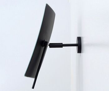 Косметическое зеркало WasserKRAFT K-1001BLACK с увеличением Черное матовое — фото 3, Косметические зеркала