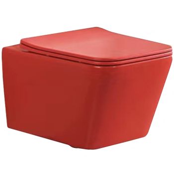 Унитаз SantiLine SL-5007MR подвесной Красный матовый с сиденьем Микролифт — фото 1, Подвесные унитазы