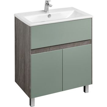 Тумба под раковину Aquaton Форест 75 1A278301FR9C0 Дуб рошелье Сумеречный голубой — фото 1, Тумбы под раковину