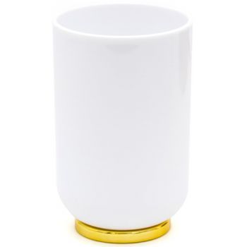 Стакан для зубных щеток Ridder Alba 2015141 Золото Белый — фото 1, Стаканы для зубных щеток