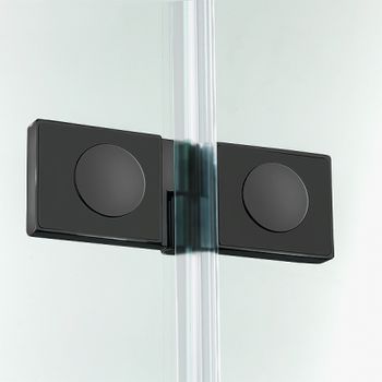 Душевой уголок New Trendy New Soleo Black 70х100 D-0233A/D-0240A профиль Черный стекло прозрачное — фото 7, Прямоугольные душевые уголки