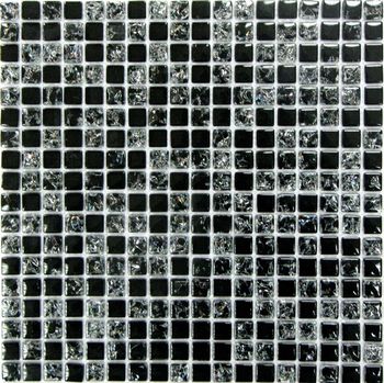 Мозаика Bonaparte Стеклянная Strike Black 30х30 см — фото 1, Мозаика