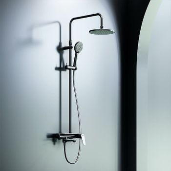 Душевая система Damixa Jupiter 977730300 Черная матовая — фото 5, Душевые стойки