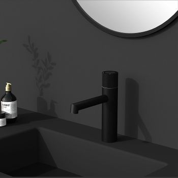 Смеситель для раковины Vincea Desire VBF-1D3MB Черный матовый — фото 5, Смесители для раковины