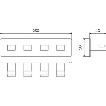 Вешалка для полотенец Timo Selene 17015/17 Золото матовое — фото 2, Крючки для полотенец