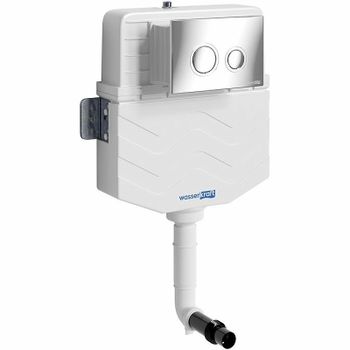 Смывной бачок WasserKRAFT Aller 10TLT.031.ME.CH01 для унитаза с клавишей смыва Хром — фото 1, Смывные бачки скрытого монтажа