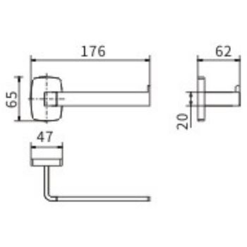 Держатель туалетной бумаги CeramaLux Cube 12607 Хром — фото 2, Держатели туалетной бумаги
