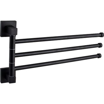 Полотенцедержатель D-Lin D254222 поворотный Черный матовый — фото 1, Полотенцедержатели