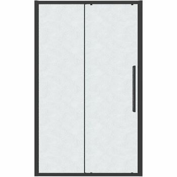 Душевая дверь Grossman Cosmo 100 100.K33.02.100.21.02 профиль Черный матовый стекло шиншилла — фото 1, Раздвижные душевые двери