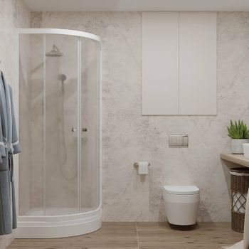 Душевой уголок Triton Ультра 80х80 А Щ0000061784 профиль Белый стекло прозрачное — фото 2, Душевые уголки четверть круга