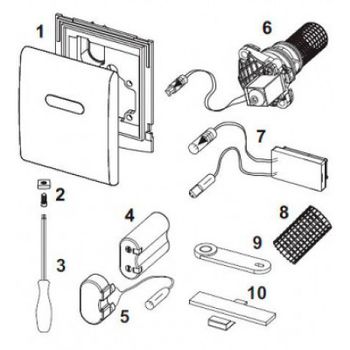 Клавиша смыва Tece Planus 9820085 для писсуара Нержавеющая сталь Сатин — фото 2, Кнопки смыва