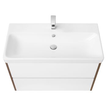 Тумба под раковину Aquaton Сканди 90 1A251901SDZ90 подвесная Белый Дуб рустикальный — фото 6, Тумбы под раковину