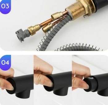 Смеситель для раковины Gappo G1052-76 Черный матовый — фото 9, Смесители для раковины