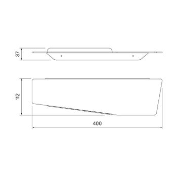 Полка стеклянная Iddis Slide SLISC00i44 Хром — фото 4, Полки для ванной и душа