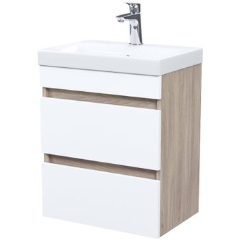 Тумба с раковиной Iddis Zodiac 50 ZOD5AB0i95K подвесная Белая матовая Дерево — фото 1, Тумбы с раковиной