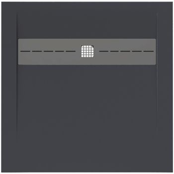 Душевой поддон из искусственного камня Allen Brau Infinity 90x90 8.21001-AM Антрацит — фото 2, Душевые поддоны из искусственного камня