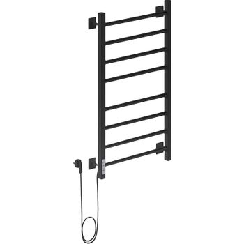 Электрический полотенцесушитель Ника Step-3 80/50 Черный матовый — фото 1, Электрические полотенцесушители