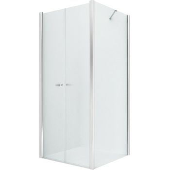 Душевой уголок New Trendy New Soleo Chrome 100х100 D-0146A/D-0093B профиль Хром стекло прозрачное — фото 1, Квадратные душевые уголки