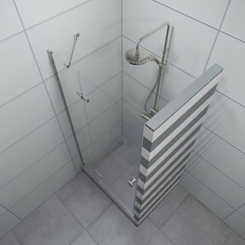 Душевая дверь Triton Бруно 100 Щ0000053750 профиль Хром стекло прозрачное — фото 2, Распашные душевые двери