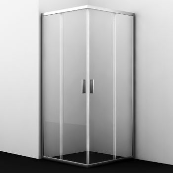 Душевой уголок WasserKRAFT Lippe 90x90 45S03 профиль Хром стекло прозрачное — фото 7, Квадратные душевые уголки