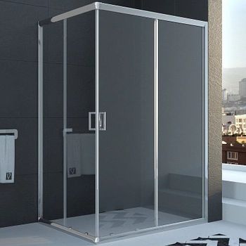Душевой уголок Veconi Rovigo RV-10 120x80 RV10-12080-01-C5 профиль Хром стекло прозрачное — фото 1, Прямоугольные душевые уголки