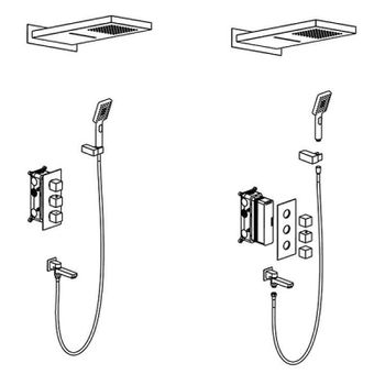 Душевая система Timo Petruma SX-5079/00SM с термостатом Хром — фото 3, Встраиваемые душевые комплекты