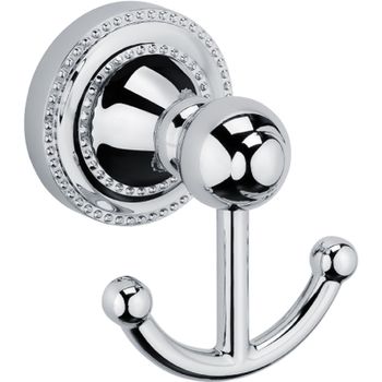 Двойной крючок Fixsen Style FX-41105A Хром — фото 1, Крючки для полотенец