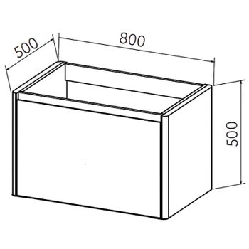 Тумба под раковину Astra Form Капелла 80 03110007 подвесная Белая — фото 22, Тумбы под раковину