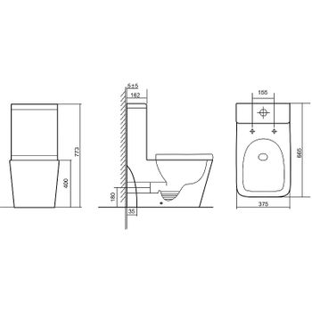 Унитаз моноблок Triton Mono Щ0000057977 с сиденьем Микролифт — фото 6, Напольные унитазы