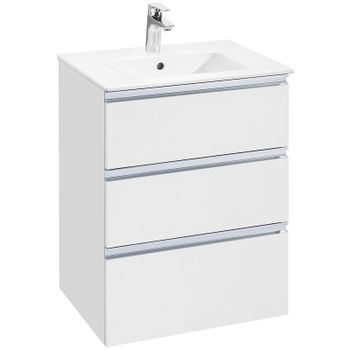 Тумба под раковину Roca The Gap 60 A857404806 подвесная Белый глянец — фото 1, Тумбы под раковину