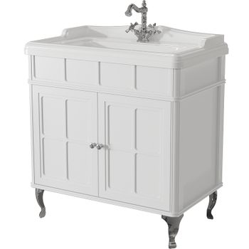 Тумба под раковину Caprigo Borgo 80 33412CH-B231 Белая матовая — фото 1, Тумбы под раковину