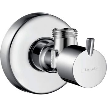 Запорный вентиль Hansgrohe S 13901000 угловой Хром — фото 1, Комплектующие для душевого оборудования