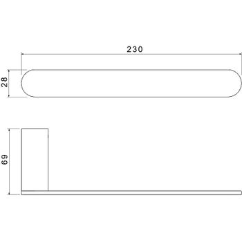 Полотенцедержатель Aquatek Лира AQ4419CR Хром — фото 2, Полотенцедержатели