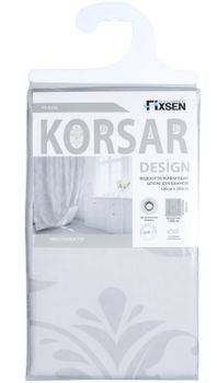 Шторка для ванны Fixsen Korsar FX-2518 200х180 Серая — фото 4, Шторы для ванной