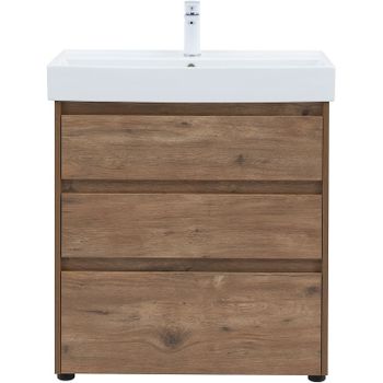 Тумба под раковину Aquanet Nova Lite 75 302474 Дуб рустикальный — фото 4, Тумбы под раковину