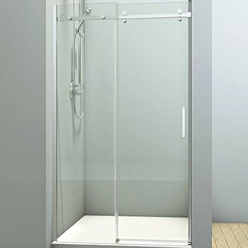 Душевая дверь Veconi Vianno VN-74 130 VN74-130-01-C4 профиль Хром стекло прозрачное — фото 1, Раздвижные душевые двери