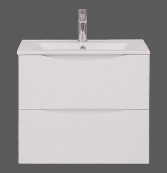 Тумба с раковиной Bond Wave 60 T01600-S05W подвесная Белая глянцевая — фото 3, Тумбы с раковиной