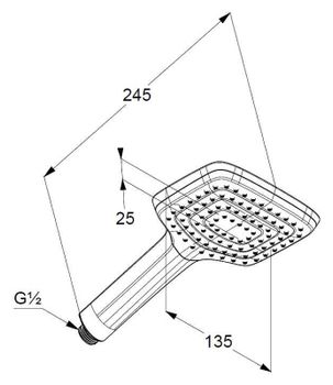 Ручной душ Kludi Freshline 6450005-00 Хром Белый — фото 5, Лейки для душа