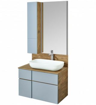 Подвесной шкаф Aquaton Мишель 23 1A244303MIX30 Дуб рустикальный Фьорд — фото 4, Шкафы для ванной