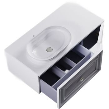 Подвесной шкаф Astra Form Шарм 35 03350003 распашной Белый матовый — фото 5, Шкафы для ванной