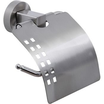 Держатель туалетной бумаги WasserKRAFT Tauber K-64425 с крышкой Никель — фото 1, Держатели туалетной бумаги