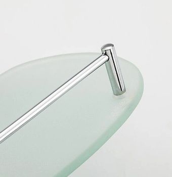 Стеклянная полка Frap F18 F1807 Хром — фото 7, Полки для ванной и душа