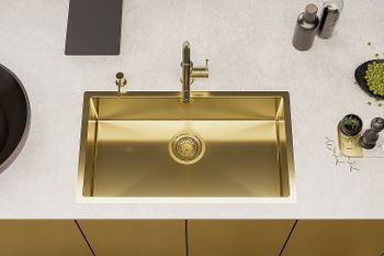 Смеситель для кухни Alveus Zeos P Monarch Gold 1136501 Золото — фото 2, Смесители для кухни