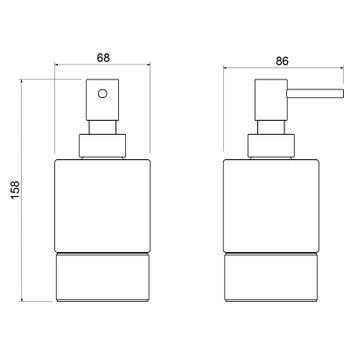 Дозатор для жидкого мыла Timo Saona 13239/00 Хром — фото 2, Дозаторы