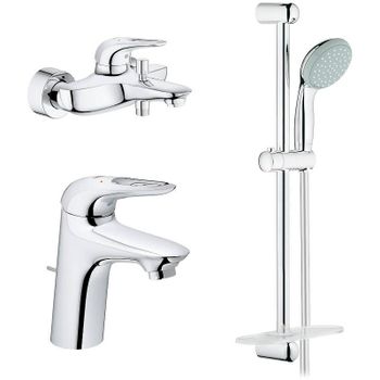 Комплект смесителей Grohe Eurostyle 124416 Хром — фото 1, Готовые комплекты для ванной комнаты