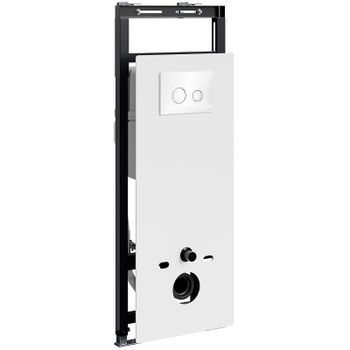 Инсталляция WasserKRAFT Salm 27TLT.010.ME.WH.WH01 для унитаза Белое стекло с Белой клавишей смыва — фото 2, Инсталляции для унитазов