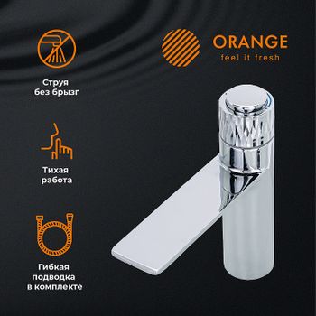 Смеситель для раковины Orange Push M01-021cr Хром — фото 6, Смесители для раковины