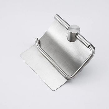 Держатель туалетной бумаги Frap F301 F30103 с крышкой Сатин — фото 4, Держатели туалетной бумаги