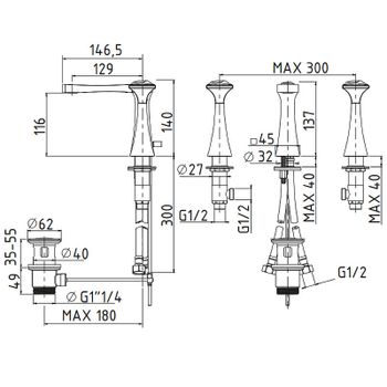 Смеситель для раковины Migliore Opera 19044 Хром — фото 3, Смесители для раковины